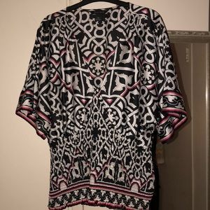 White House Black Market Smocked Top XL